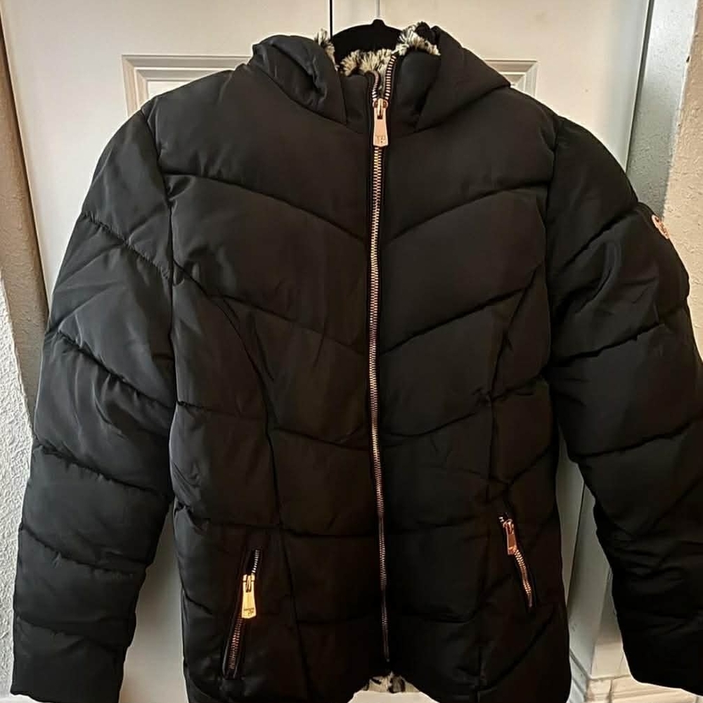Kids Black Puffer Jacket
